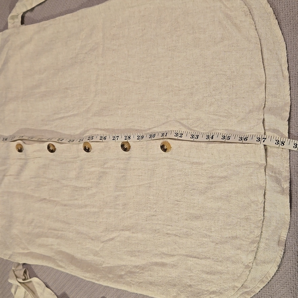 🌟 KAFFE Gorgeous unique belted shirt dress in linen color US 6 Euro 38 - Picture 6 of 13
